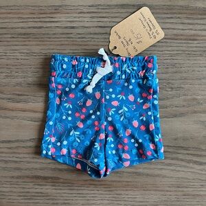 Blue Floral Bamboo Kids Shorts
